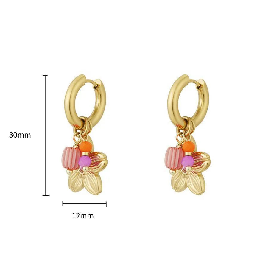 Premium multiple charms stainless steel earrings