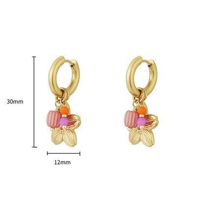Premium multiple charms stainless steel earrings