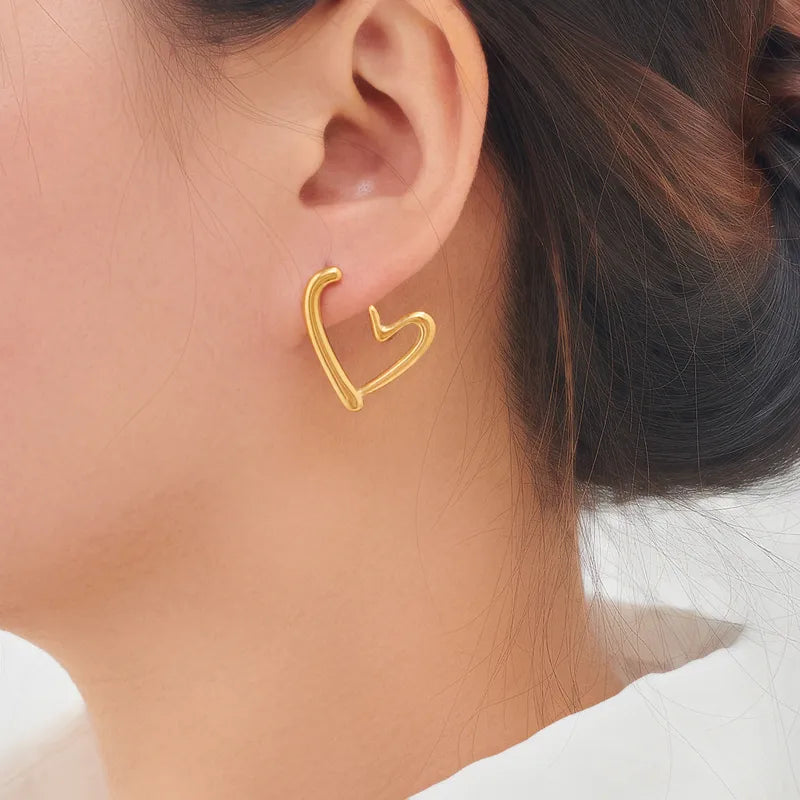 Ultra-Premium  Dainty heart stainless steel Earrings