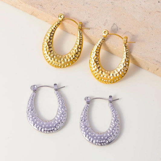High-end  dotted gold plated earrings