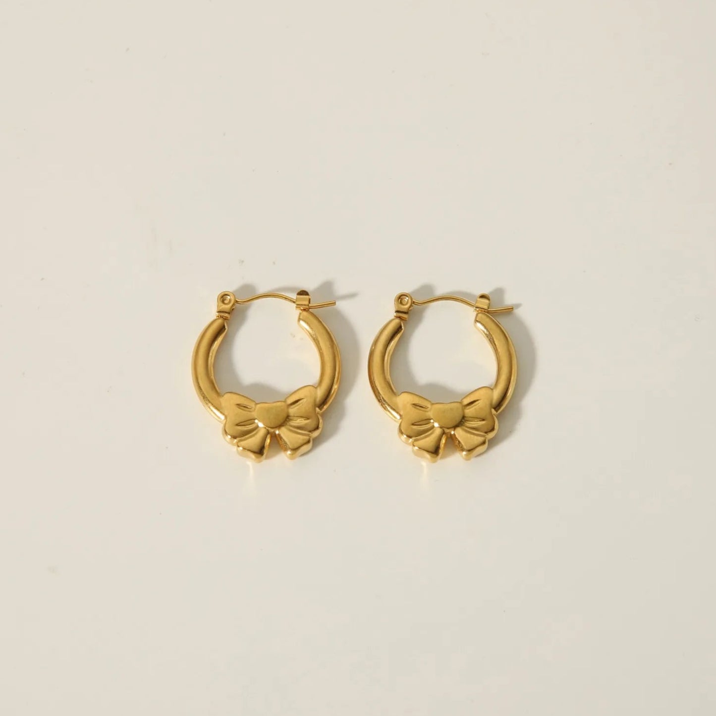 Classy Dainty Bow hoops