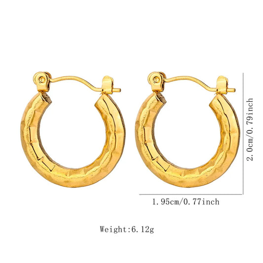 Pvd gold plated Elina hoops