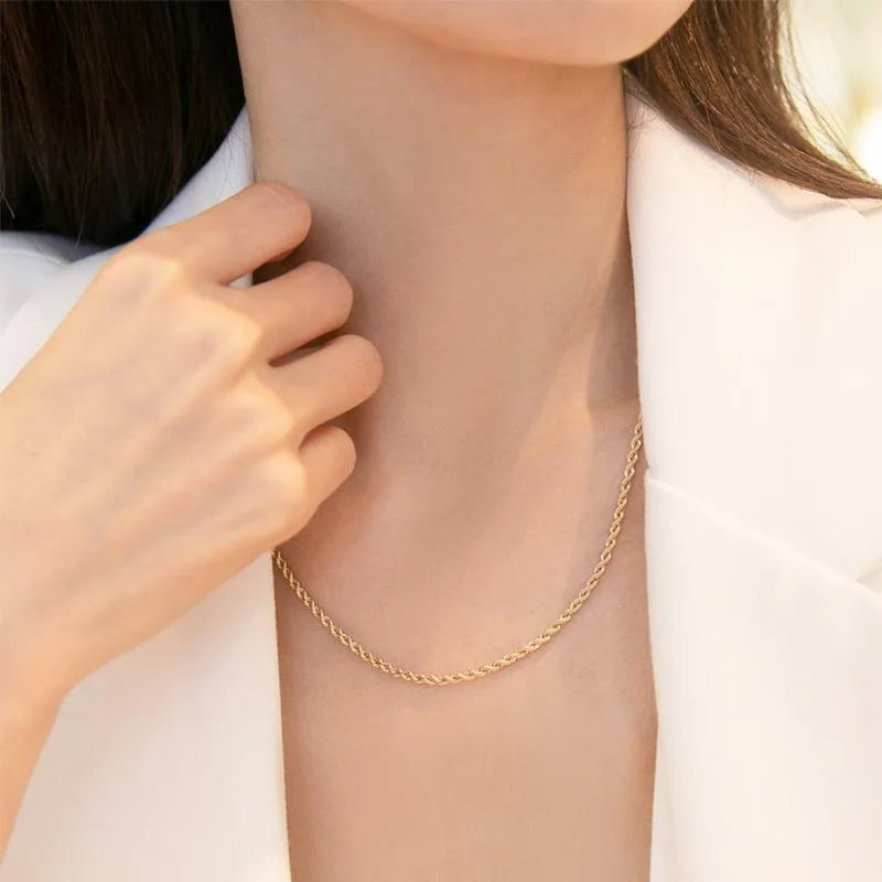 High-end Rope stainless steel necklace
