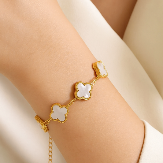 High-end White Resin anti tarnish bracelet