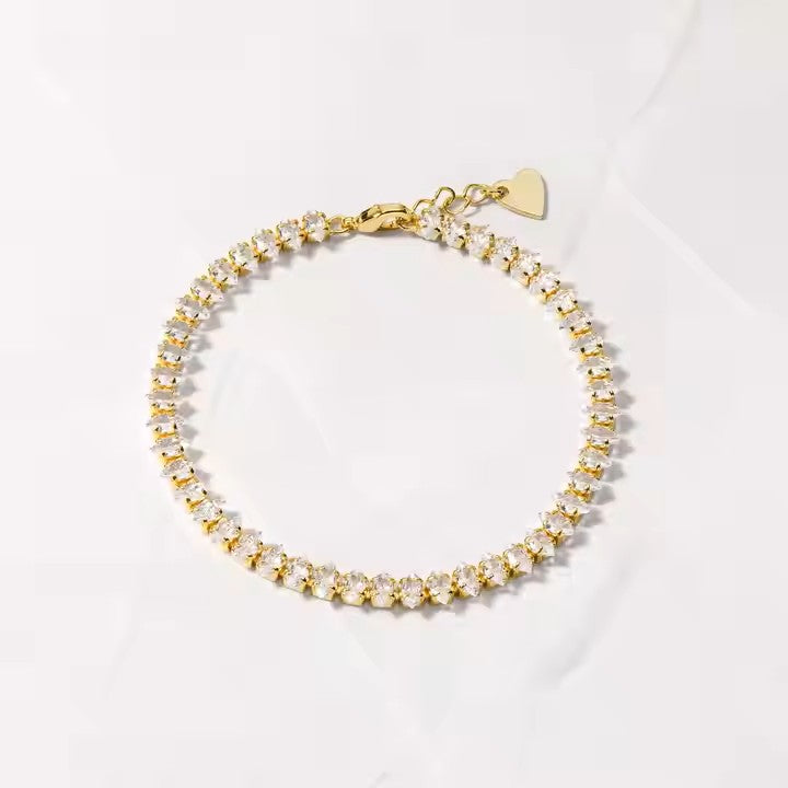 Royale oval zirconia tennis bracelet