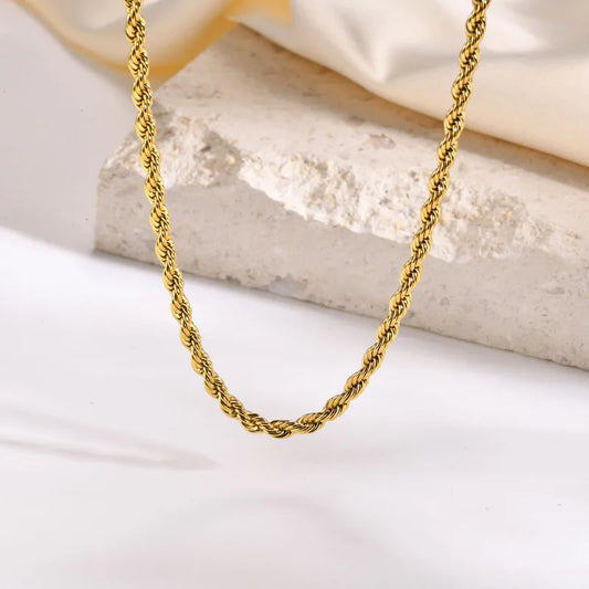 High-end Rope stainless steel necklace