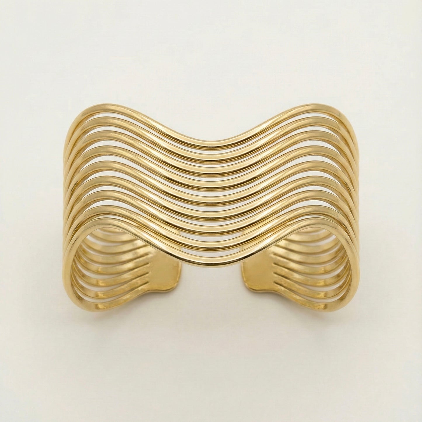 Golden Wave Cuff Bracelet