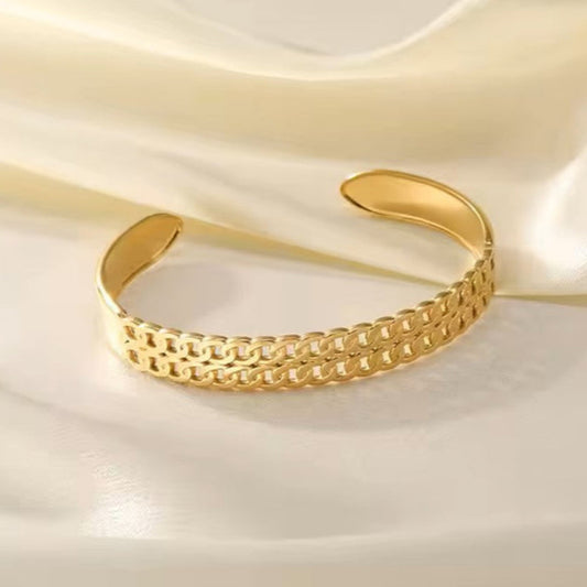 Fine-quality  Elegant net anti tarnish adjustable bracelet
