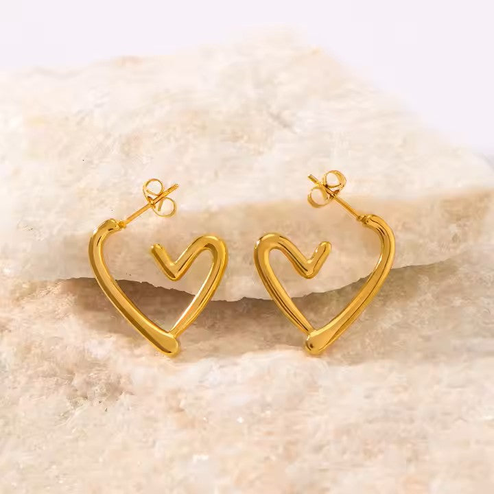 Ultra-Premium  Dainty heart stainless steel Earrings