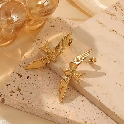 Luxurious free spirit bird earings