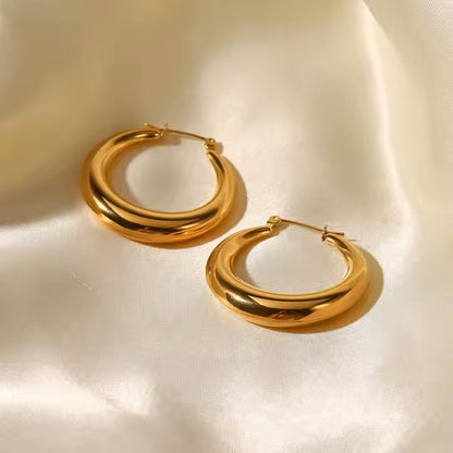 Auréa Classic Hoop Earrings – Anti-Tarnish Gold