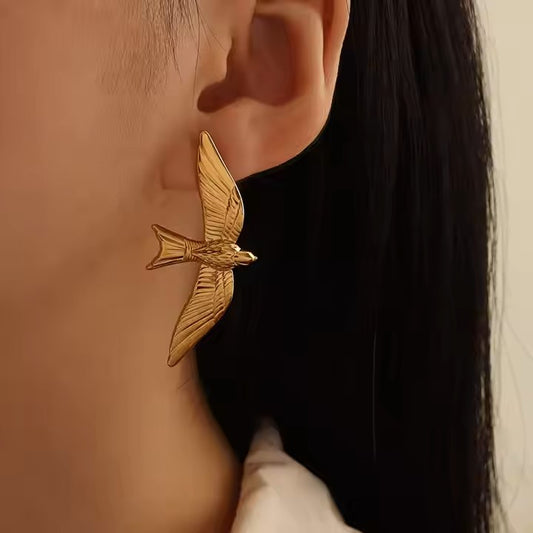 Luxurious free spirit bird earings