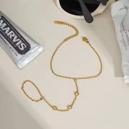 Golden Heels Fashionista Combo – Necklace & Luxe Chain Bracelet