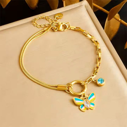 Luxe gilded butterfly bracelet