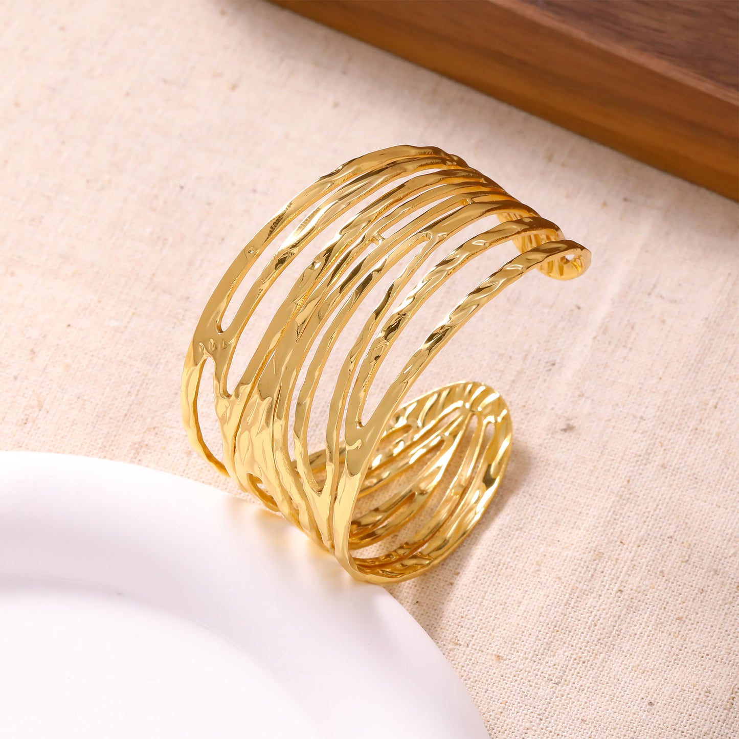 Solara Flow Stainless Steel Cuff Bracelet