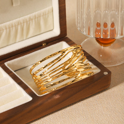 Solara Flow Stainless Steel Cuff Bracelet