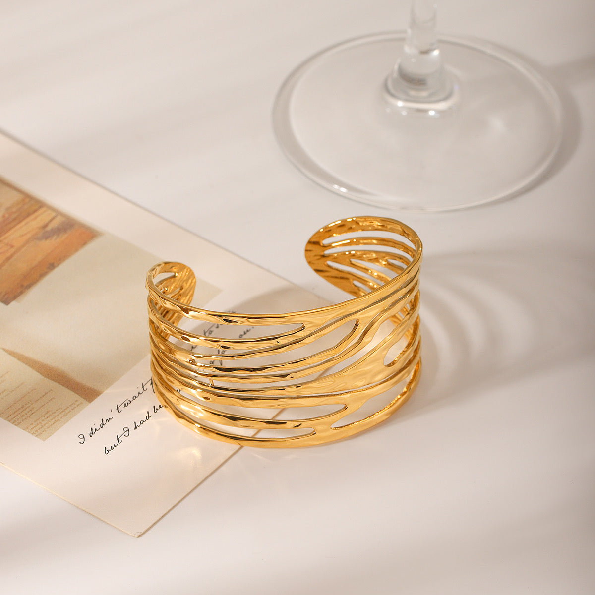 Solara Flow Stainless Steel Cuff Bracelet