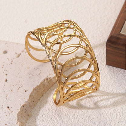 Celestia Loop Stainless Steel Cuff Bracelet