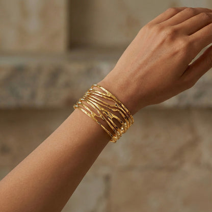 Solara Flow Stainless Steel Cuff Bracelet