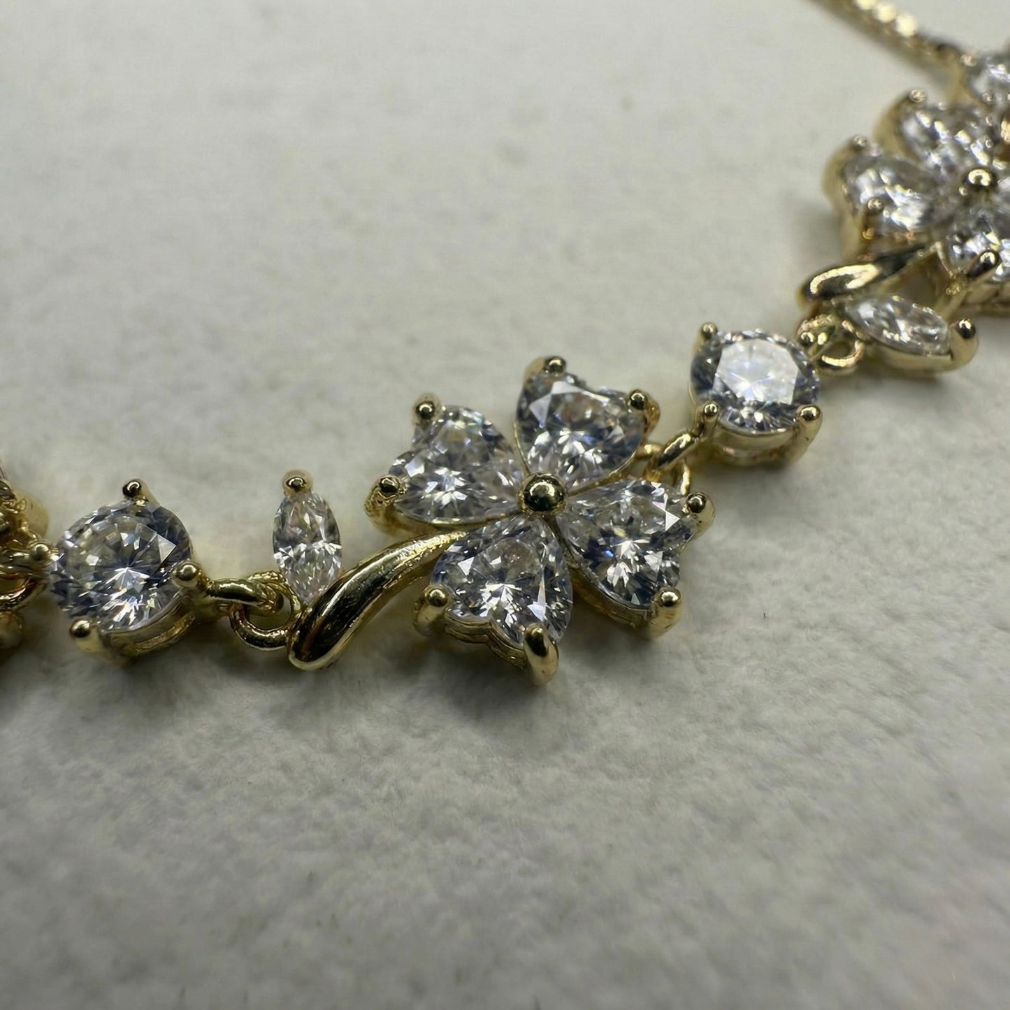 Golden Floral Crystal Bracelet for Women – Adjustable Luxury Bracelet | Myst Juels