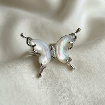Aurora Wings Mother of Pearl Adjustable Ring