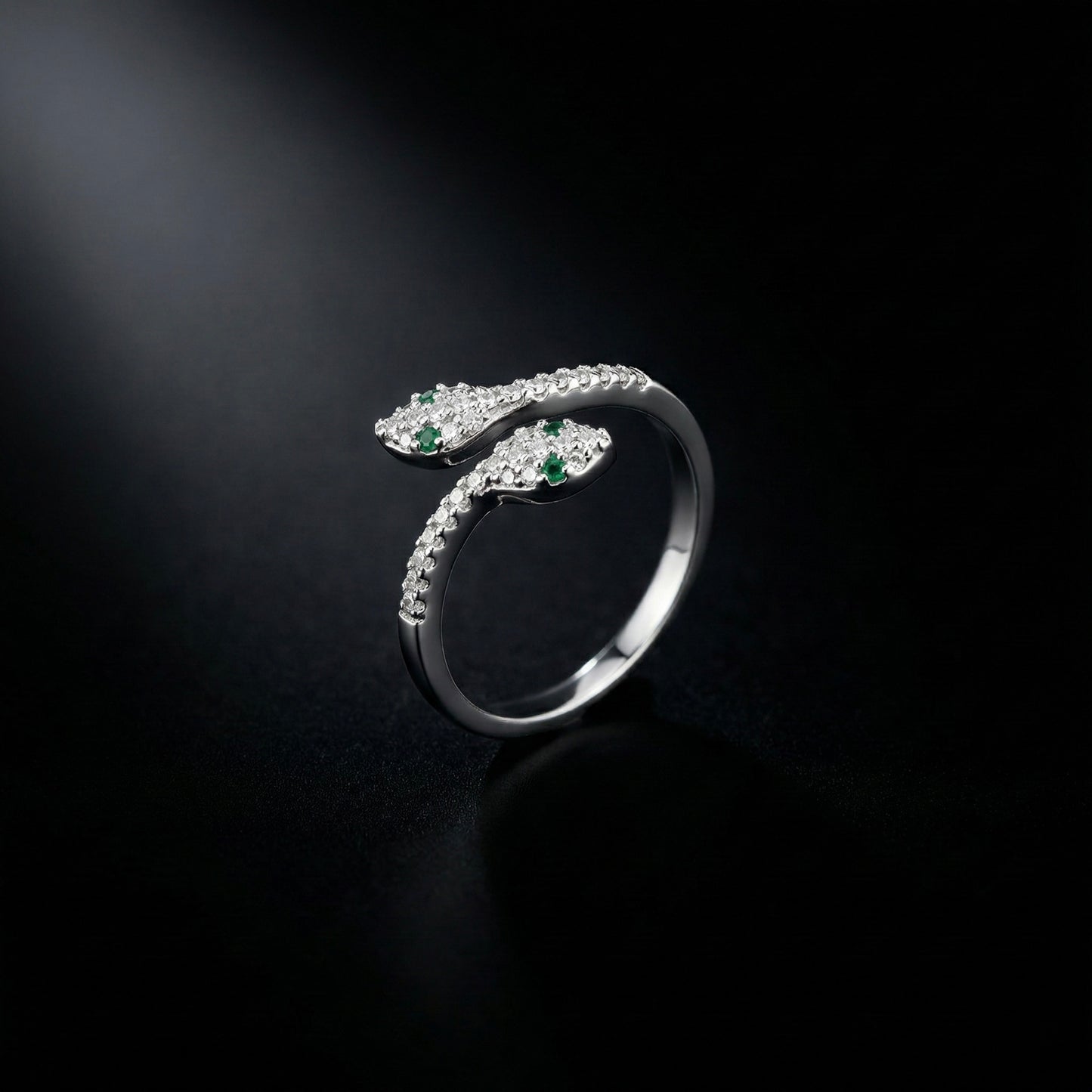 Serpentina Emerald Snake Adjustable Ring
