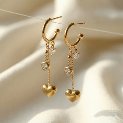 Midnight Noir Gala Set | Bow, Heart Earrings, Wave Cuff & Signet Ring