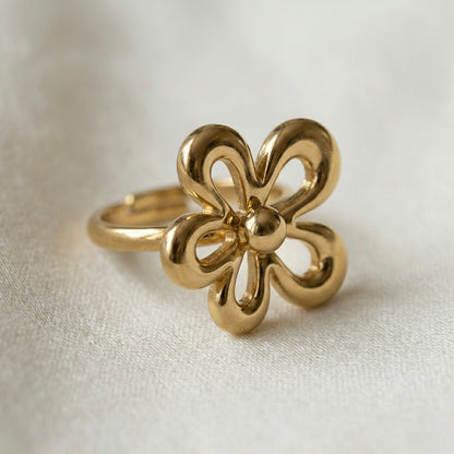 Bloom Petal Gold Adjustable Ring