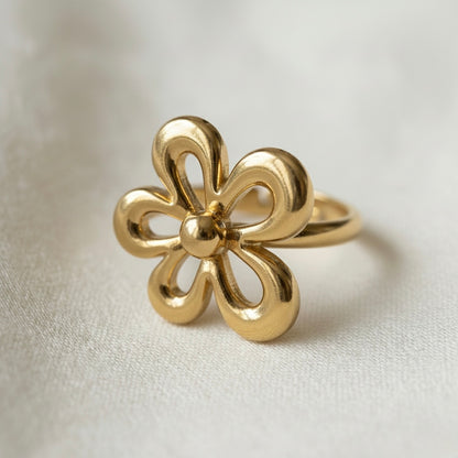 Bloom Petal Gold Adjustable Ring