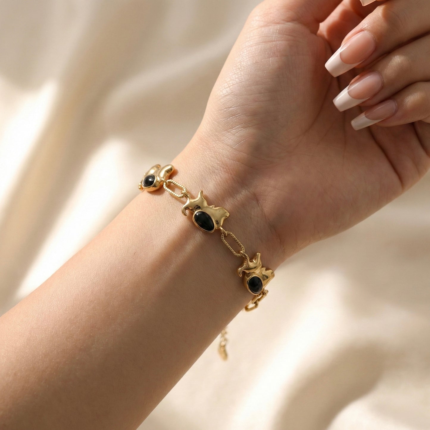 Puppy Charm Gold Plated Bracelet – Cute Luxury Jewellery | Myst Juels