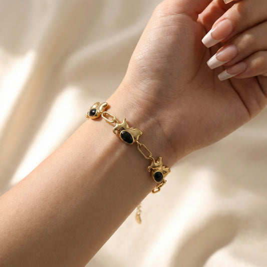 Puppy Charm Gold Plated Bracelet – Cute Luxury Jewellery | Myst Juels