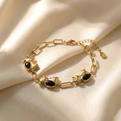 Puppy Charm Gold Plated Bracelet – Cute Luxury Jewellery | Myst Juels