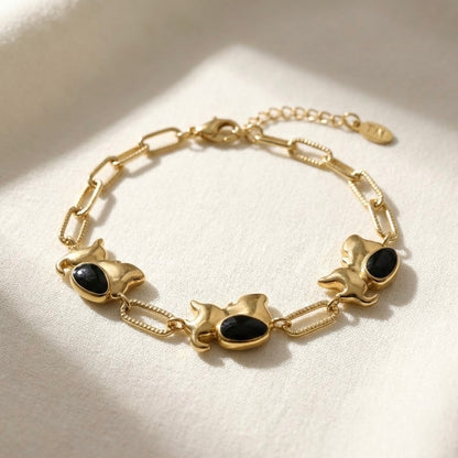Puppy Charm Gold Plated Bracelet – Cute Luxury Jewellery | Myst Juels