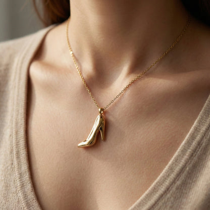 Golden Heels Charm Necklace | Mystjuels