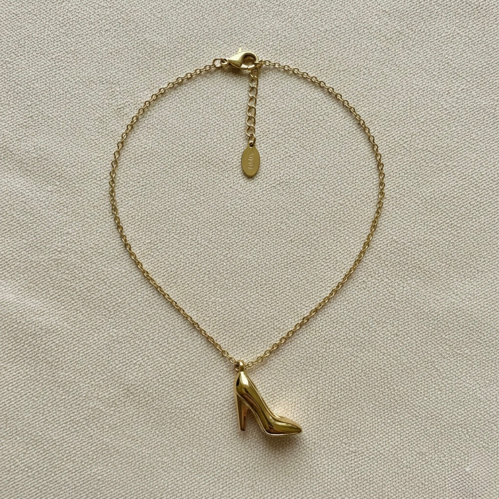 Golden Heels Charm Necklace | Mystjuels