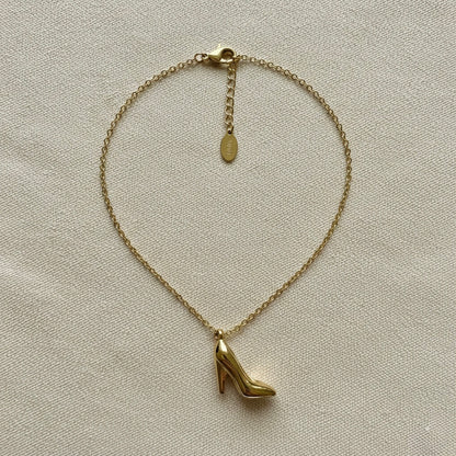 Golden Heels Charm Necklace | Mystjuels