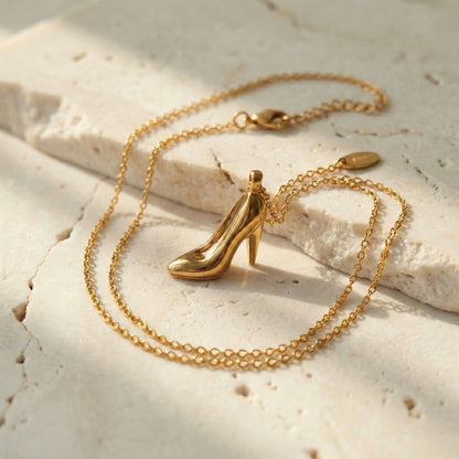 Golden Heels Charm Necklace | Mystjuels