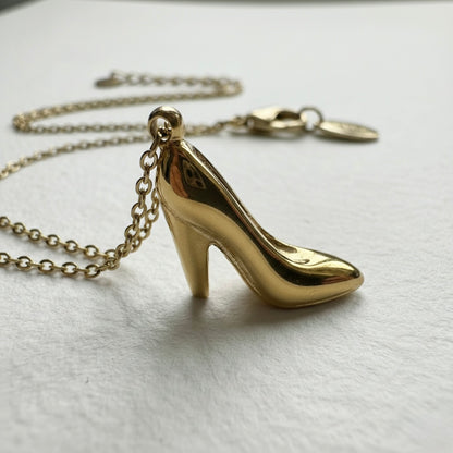 Golden Heels Charm Necklace | Mystjuels
