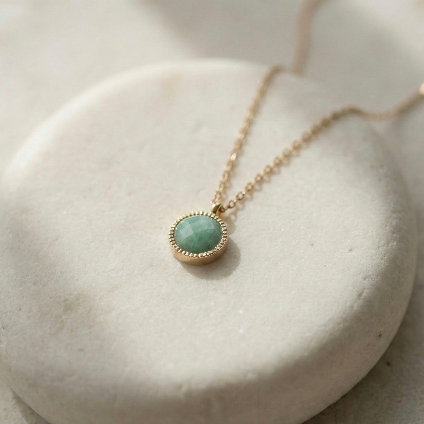 Ocean Calm Gold Plated Necklace – Minimal Stone Jewellery | Myst Juels