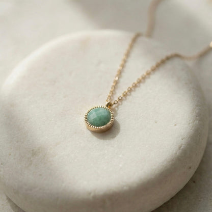 Ocean Calm Gold Plated Necklace – Minimal Stone Jewellery | Myst Juels