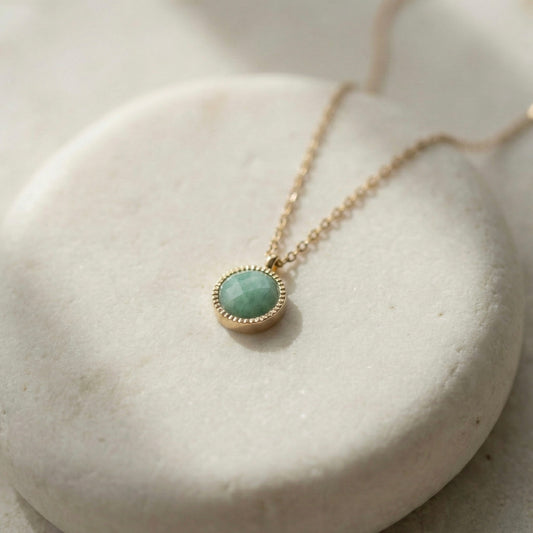 Ocean Calm Gold Plated Necklace – Minimal Stone Jewellery | Myst Juels