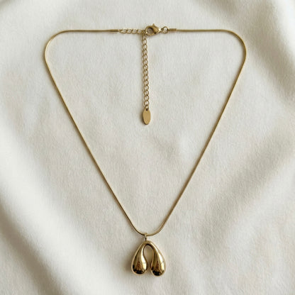 Golden Wish Curve Gold Plated Necklace – Minimal Sculpted Jewellery | Myst Juels