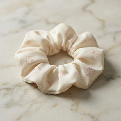 Blush Checks Scrunchie Duo – Soft Everyday Hair Ties