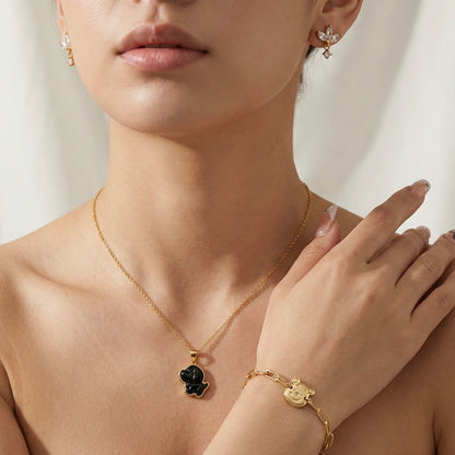 Midnight Puppy Playful Set - Necklace, Bracelet & Earrings