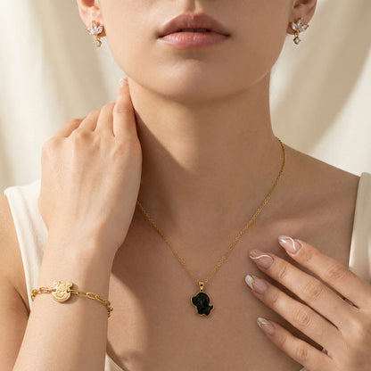 Midnight Puppy Playful Set - Necklace, Bracelet & Earrings