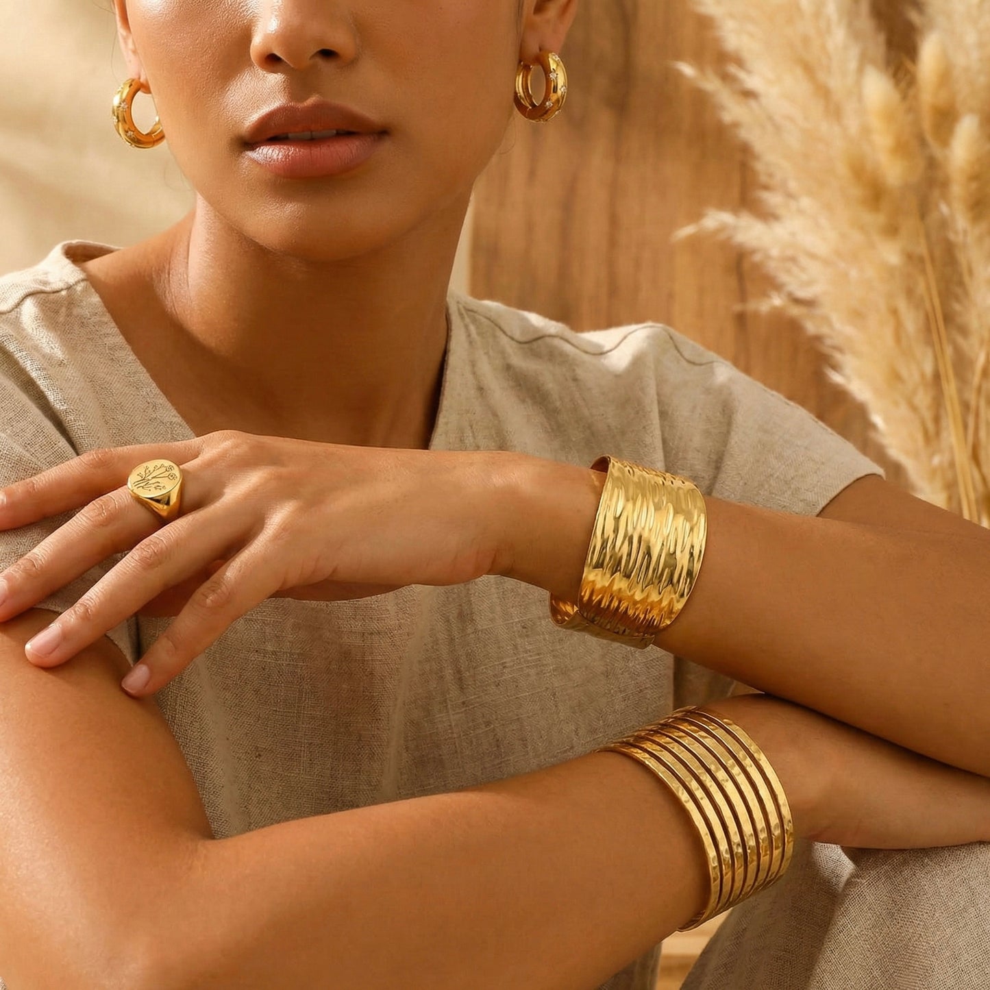 Hammered Gold Statement Kit (4-Piece Power Set)