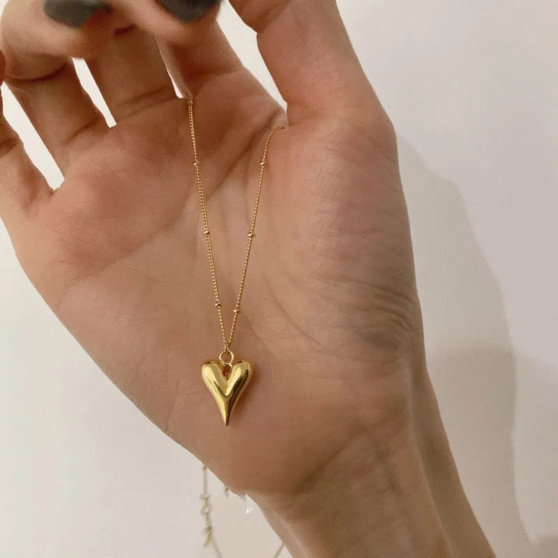 Premium Modern muse heart stainless steel necklace
