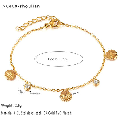 Shell premium gold plated bracelet