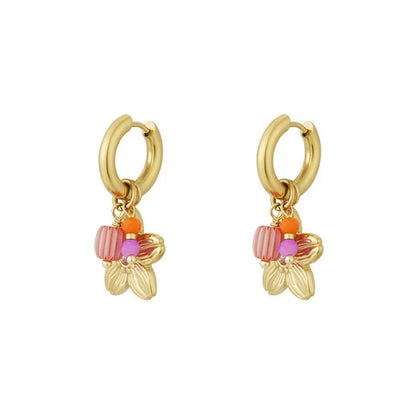 Premium multiple charms stainless steel earrings