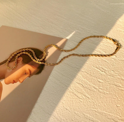 High-end Rope stainless steel necklace